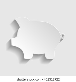 Pig money bank sign
