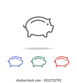 Pig money box icon. Element of finance multi colored icons for mobile concept and web apps. Thin line icon for website design and development, app development. Premium icon on white background