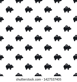 Pig money pattern seamless vector repeat geometric for any web design