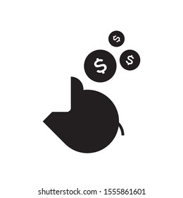 Pig moneybox logo template vector icon design