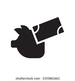Pig moneybox logo template vector icon design