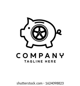 Pig moneybox Unique Logo Design