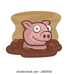 Pig in the mud