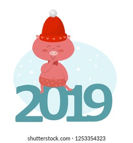 pig new year vector