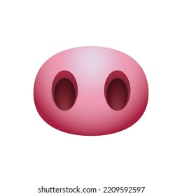 Pig nose emoji icon isolated on white background. Pig snout symbol modern, simple, vector, icon for website design, mobile app, ui. Vector Illustration