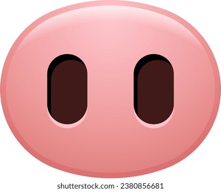 Pig nose emoji sticker illustration