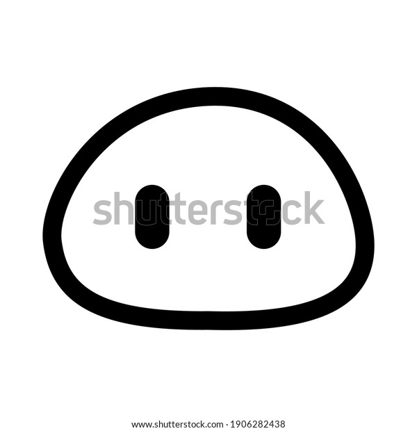 Pig nose icon isolated vector illustration.\
High quality black style vector\
icons.