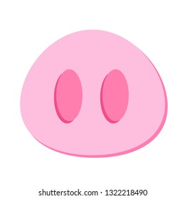 Pig nose icon for new year - chinese . Symbol isolated on white background .