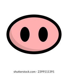 Pig nose icon. Snout icon. Vector.