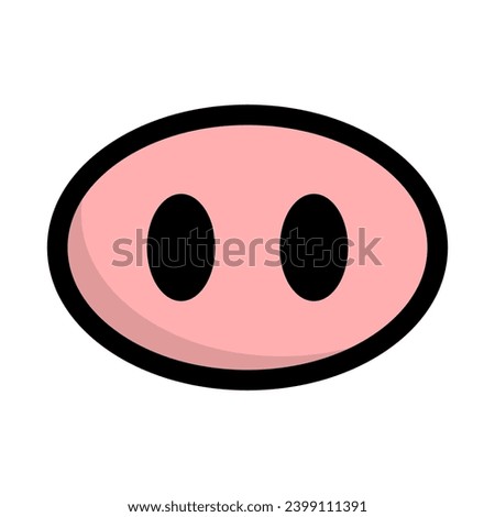 Pig nose icon. Snout icon. Vector.