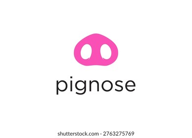 pig nose logo minimalist simple icon vector