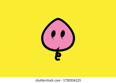 Pig nose and tail logo symbol