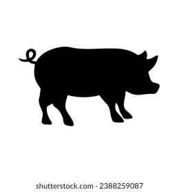 Pig on black colour design