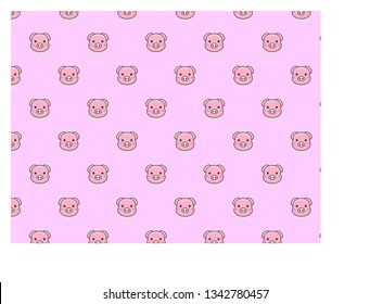 pig on a color background vector