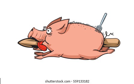 Pig on a spit