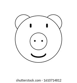 Pig outline icon isolated. Symbol, logo illustration for mobile concept and web design.
