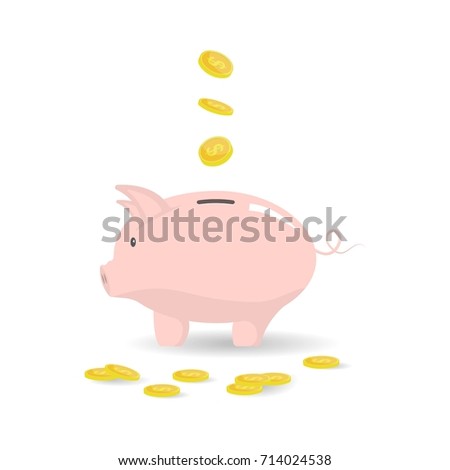 pig piggy bank coins icon template stock vector royalty free