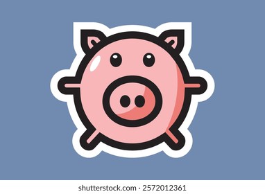 Pig piggy bank with cute cartoon design. The concept of accumulation, saving and making money. Cute cartoon pig in pink color. Vector illustration