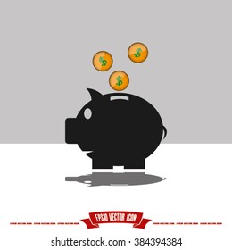 pig piggy bank icon