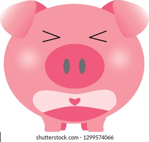 the pig pink color with feeling on a day
