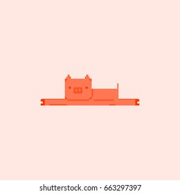 Pig in pixel art style