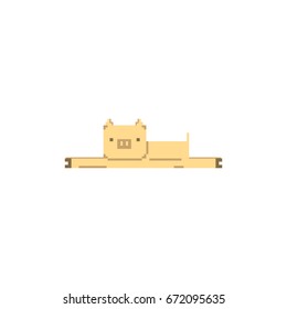 Pig in pixel art style