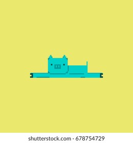 Pig in pixel art style