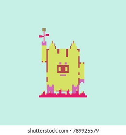 Pig in pixel art style