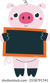 Schwein mit Platzhalter, Vektorgrafik