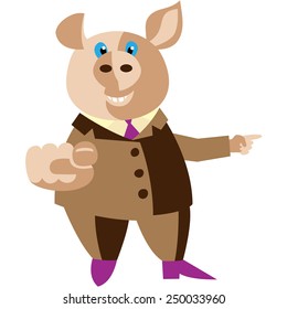Pig pointing you the direction.