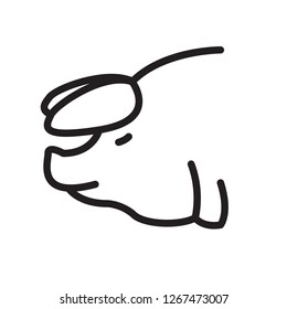 Pig and pork thin line icon. Vector.