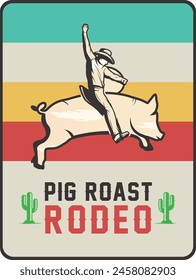 Pig Rider Logo design for t-shirt business