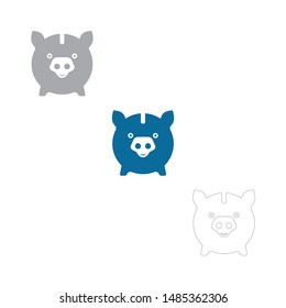 pig savings icon design vector