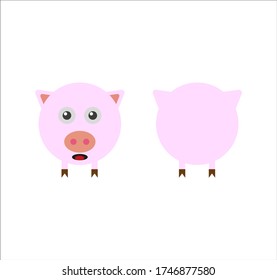 icono con forma de cerdo. ilustración para web y móvil
