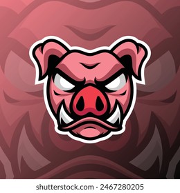 a pig with sharp fangs