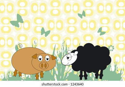 Pig and sheep