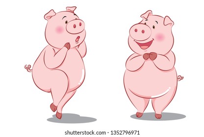 The pig was shocked and the pig smiled.