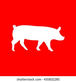 Pig sign illustration