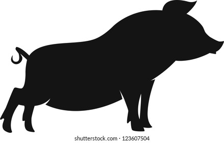 Pig silhouette