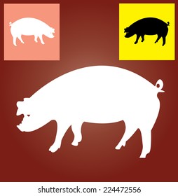 Pig silhouette