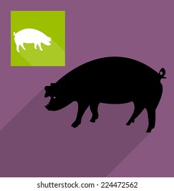 Pig silhouette
