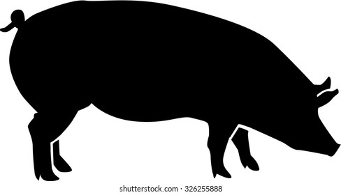 Pig silhouette