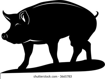 pig silhouette