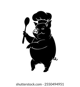 Pig Silhouette Collection vector illustration on white Background