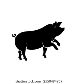 Pig Silhouette Collection vector illustration on white Background