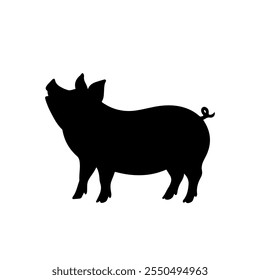 Pig Silhouette Collection vector illustration on white Background