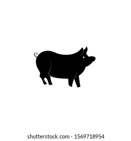 Pig silhouette icon vector illustration