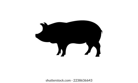 pig  silhouette original high quality vector