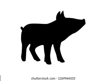 Pig Silhouette Vector