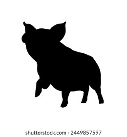 pig silhouette - vector illustration	